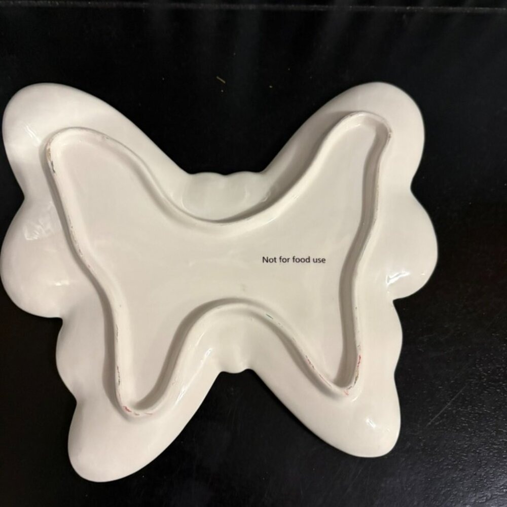 Butterfly Hello Spring Trinket Dish‎ Jewelry Candy Tray Decorative Accent - Picture 2 of 2